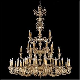Crystorama 2719-OB-GTS Kensington 55 Light Chandelier Olde Brass With Golden Teak Swarovski Strass C