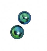 Elements Sterling Silver Ladies E3064B Black Freshwater Pearl Stud Earrings