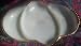 Fire King Anchor Hocking Milk Glass Relish Tray Divided Dish with Gilded Trim