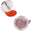 Robert Graham Purple Leather Paisley Dome Cufflinks