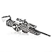 Men's Alloy Pendant Necklace Grey Gun Rifle Army Tribal -with 23 inch Chain
