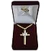 Gold-Plated 18" Chain with 1.75" Cross and Dove Pendant