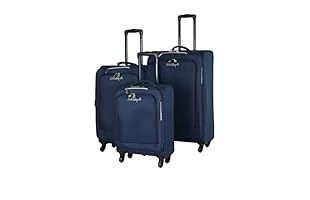Lulu Castagnette Set de 3 trolleys semirrígidos (Azul Marino)