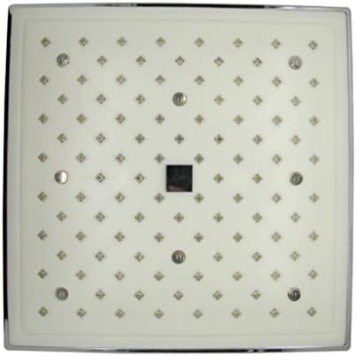 Promotion! Square 8 Inch 7 Color LED Showerhead Romantic Rainfall Raindance, ABS in Chrome, Strobe Light Rainshower Luxury Glow Showerheads BA1001D