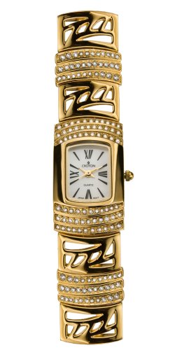 41BIO3ZfoqL Croton Womens Swarovski Crystal Quartz Watch #CR207944YLMP