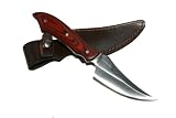 Cobalt Fixed Blade Knife with Sheath (Real Wood Handle)- 440 High Quality Stainless Steel