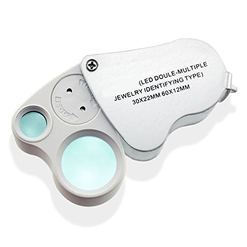 Urparcel 30 & 60X LED Lighted High-Power Eye Loupe