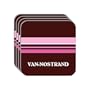 Personal Name Gift - "VAN-NOSTRAND" Set of 4 Mini-Mousepad Coasters (pink design)