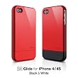 elago S4 Glide Case for AT&T and Verizon iPhone 4 - Extream Hot Red + Extra Bottom Clip + Front Protection Film + Back Protection Film included