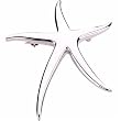 White Gold Starfish Brooch Pendant