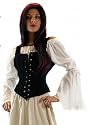 Mittelalter Tr&auml;germieder Mieder Marketenderin Gr. S/M, M/L 3155 Schwarz