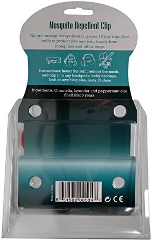 NoBite All-Natural Mosquito Repellent Clip - 30 Day Supply - Reusable &amp; DEET Free - Money Back Guaranteed!