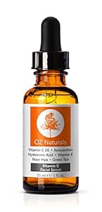 OZ Naturals- THE BEST Vitamin C Serum For Your Face Contains Clinical Strength 20% Vitamin C + Hyaluronic Acid Anti Wrinkle Anti Aging Serum For A Radiant & More Youthful Glow! Guaranteed The Best! (Packaging May Vary)