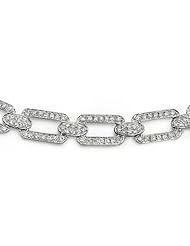 14k White Gold 1.45 Ctw Diamonds Link Tennis Bracelet