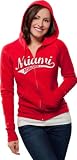 Miami University Redhawks Women's Distressed Tail Sweep Full Zip Hooded Sweatshirt