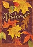 Welcome Leaves - Toland Fall Harvest Garden Flag 12.5 Inches X 18 Inches