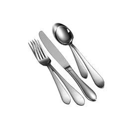 Wallace Bentley 90-Piece Stainless-Steel Flatware Set, Service for 12