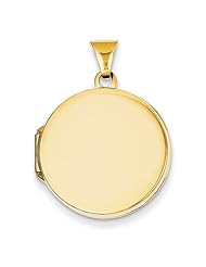 Plain Round Locket in 14K Yellow Gold