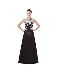 A-line Empire   Waistline Satin Lace-Up Maxi Dress 