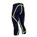Baleaf Men's Cool Running Fitness Compression 3/4 Leggings Tights Navy Size L