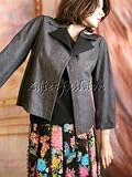 $375 DKNY DONNA KARAN Stretchy Black Denim Jacket 10