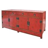 Shanxi Sideboard 4dr/4drw-Red