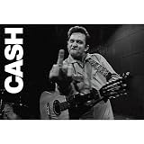 Johnny Cash (Middle Finger 2) Music Poster Print - 24" X 36"