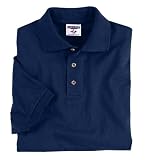 Jerzees Adult 6 oz. 100% Cotton Jersey Men's Golf Shirt (L / NAVY)