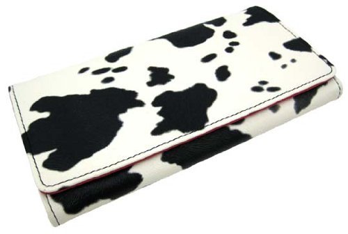 Black / White Cow Red Trim