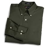Chaps Wrinkle Free Twill Solid Long Sleeve Shirt, Moss, 16  34/35
