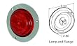Truck-Lite Model 10 LED Marker Light w/Flange Red 10251R