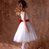 Sophias Style Wedding Flower Girl Dress Ruby Red Special Occasion Dress 2T-14