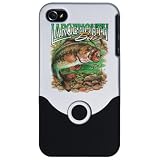 iPhone 4 or 4S Slider Case Silver Largemouth Bass
