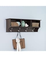 Espresso Entryway Shelf