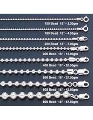 Silverflake -Silver Beaded Chains - 400 Bead 4mm