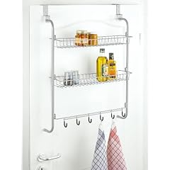 Wenko 4340031100 T�r-H�ngeregal - 2 Ablagek�rben + 6 Haken, Chrom, 59 x 78.5 x 16.5 cm