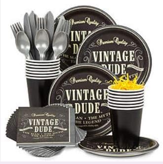 Vintage Dude Standard Tableware Kit (Serves 8)