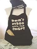 Don t Mess with the Chef Novelty Apron, Hat, tea-towel & Utensil Gift Set