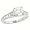 Trapezoid/Square Diamond Engagement Ring.94ct (CZ ctr)