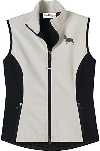 Springer Liver Ladies' High Tec Vest, Bone Zipper Pull and Embroidered image
