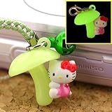 Sanrio Gotouchi Hello Kitty Hachijojima Glowing Mushroom Netsuke Cell Phone Strap