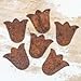 Package of 100 Flat Rusty Tin Tulip Cutouts for Displaying, Crafting and Creating