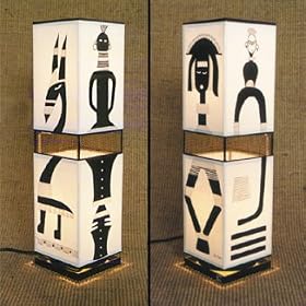 AFRICAN IMAGERY ART LAMP - 20 %Off