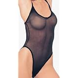 Sheer Bodysuit, Black - by Leg Avenue