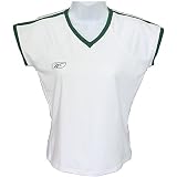 Womens Reebok White/Dark Green Team Court Top