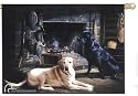 Ducks Unlimited Labs Crow Creek Black and Yellow Labrador Retrievers Flag / Banner