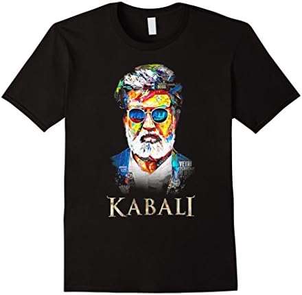 Men's Kabali Movie Rajinikanth T shirt - Fan Made Large Black