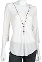 JTB Women's Long Ruched Necklace Top