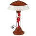 LAVA Burl Wood Motion Table Lamp - Red/Clear