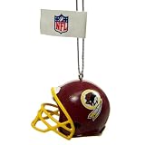 WASHINGTON REDSKINS OFFICIAL LOGO MINI HELMET CHRISTMAS ORNAMENT 4-PACK